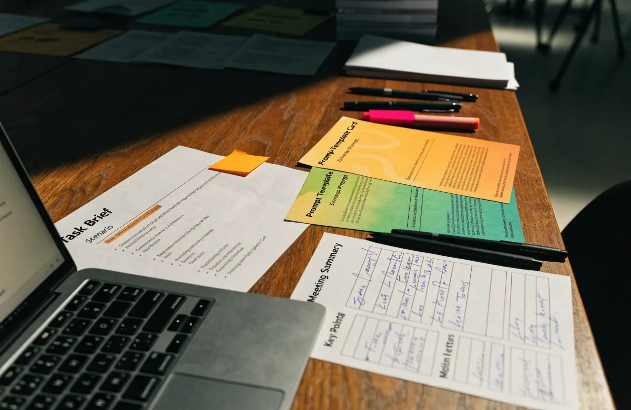 AI workshop exercise brief and reviewed work output